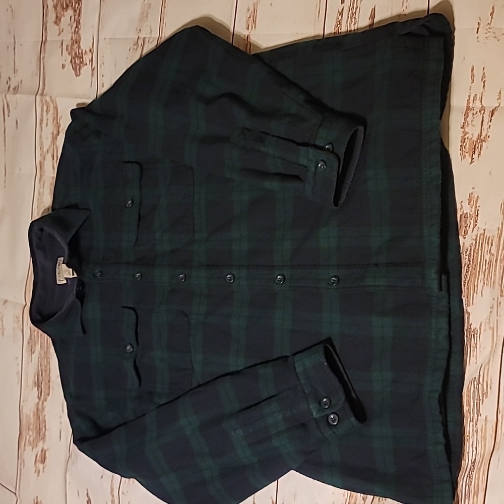 Men's LL Bean lined flanel shirt/shacket Size Large